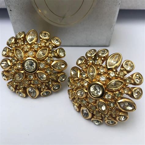 christian dior.earrings|vintage christian dior earrings clip.